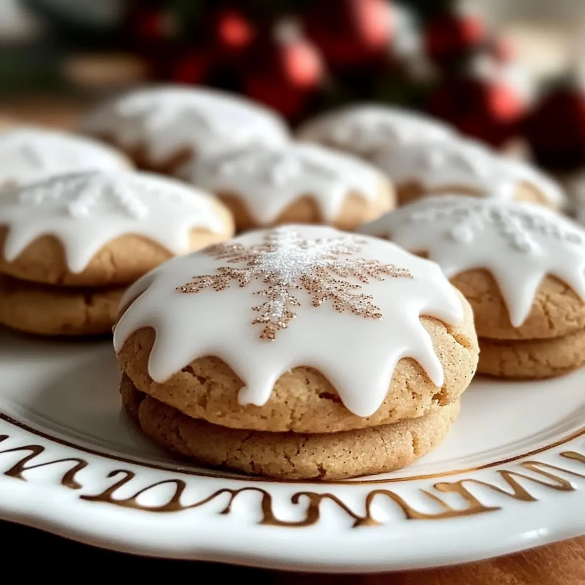 Festliche Zimtgewürzplätzchen mit weißer Glasur selbstgemacht
